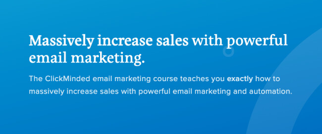 GET Email marketing course by clickminded